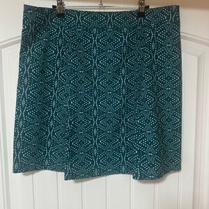 Ripskirt Length 2 Teal Patterned Women's Skirt